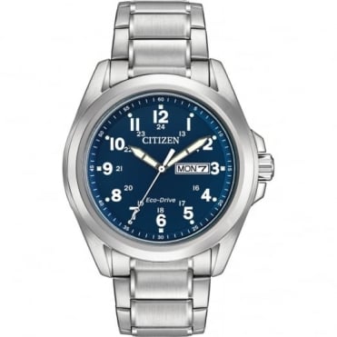 Men's Stainless Steel Eco-Drive Watch