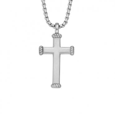 Men's Stainless Steel Ellis Cross & Chain