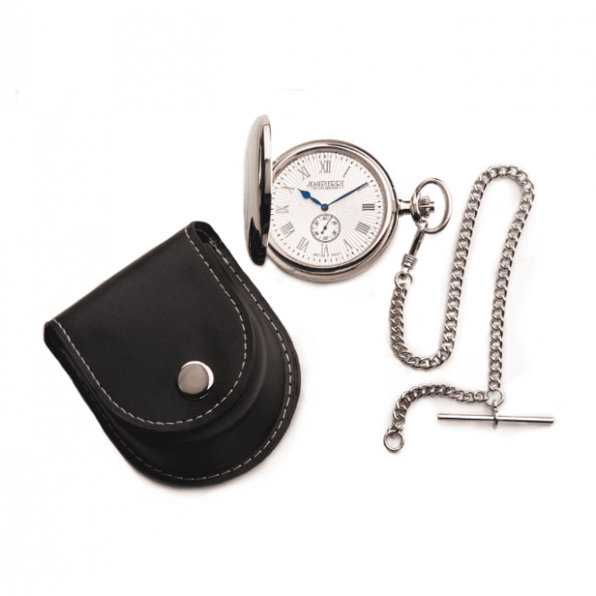 Men's Stainless Steel Full Hunter Pocket Watch 