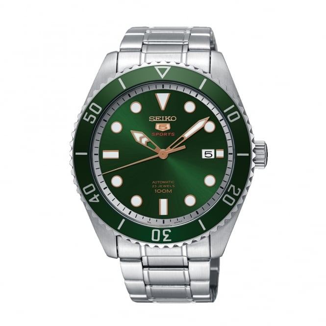 Men's Stainless Steel Green 