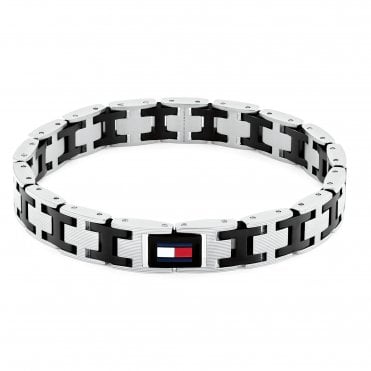 Men's Stainless Steel H-Link Bracelet