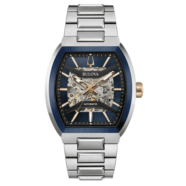 Men's Stainless Steel Maquina Skeleton Automatic Watch