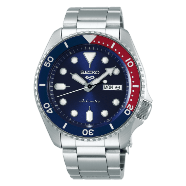Men's Stainless Steel "Pepsi Bezel" Automatic Sports Watch