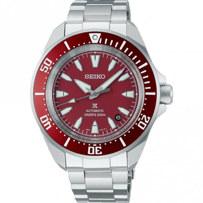 Men's Stainless Steel Red 'Shog-urai' Automatic Watch