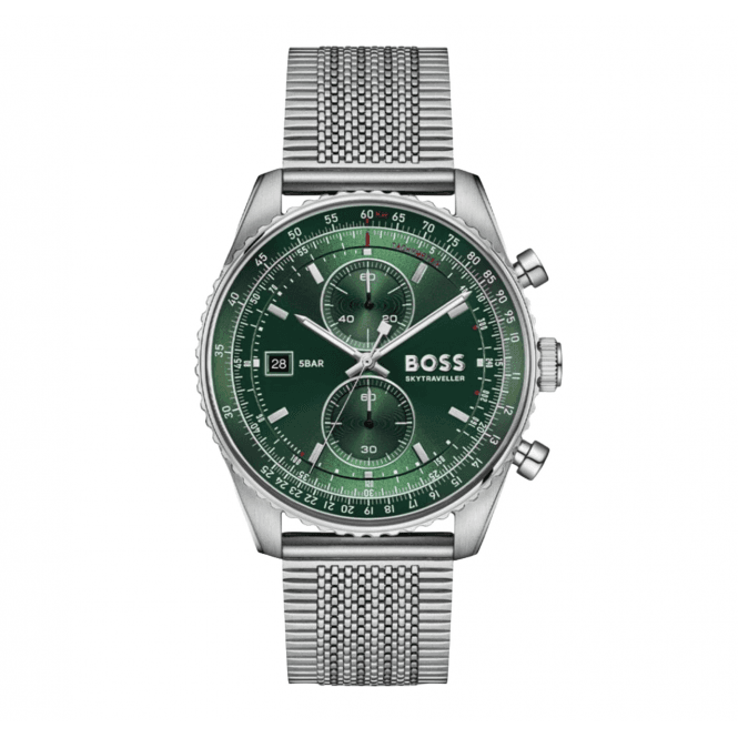 Men's Stainless Steel Sky Traveller Pro Watch