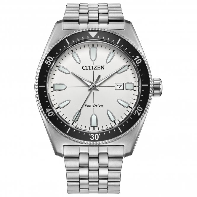 Men's Stainless Steel Sport Eco-Drive Watch