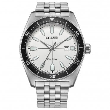 Men's Stainless Steel Sport Eco-Drive Watch