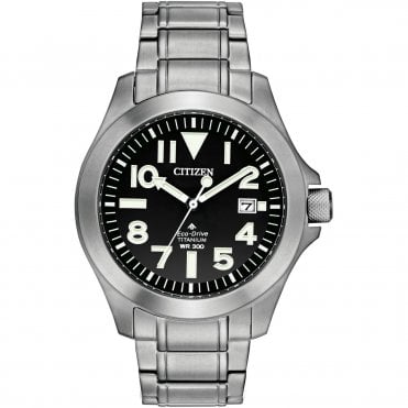 Men's Titanium Promaster Tough Eco-Drive Divers Watch