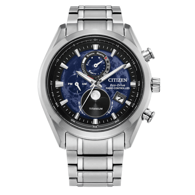 Men's Titanium 'Tsuki-Yomi' Radio Controlled Moon Phase Watch