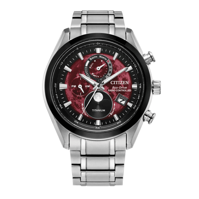 Men's Titanium 'Tsuki-Yomi' Radio Controlled Moon Phase Watch