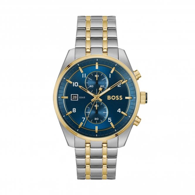 Men's Two Tone Chronograph Skytraveller Watch