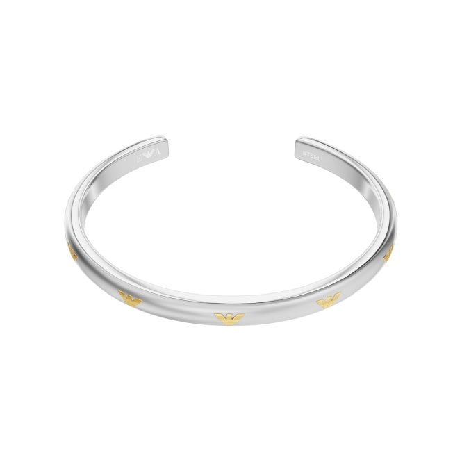 Men's Two Tone Eagle Logo Bangle