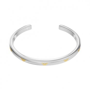 Men's Two Tone Eagle Logo Bangle