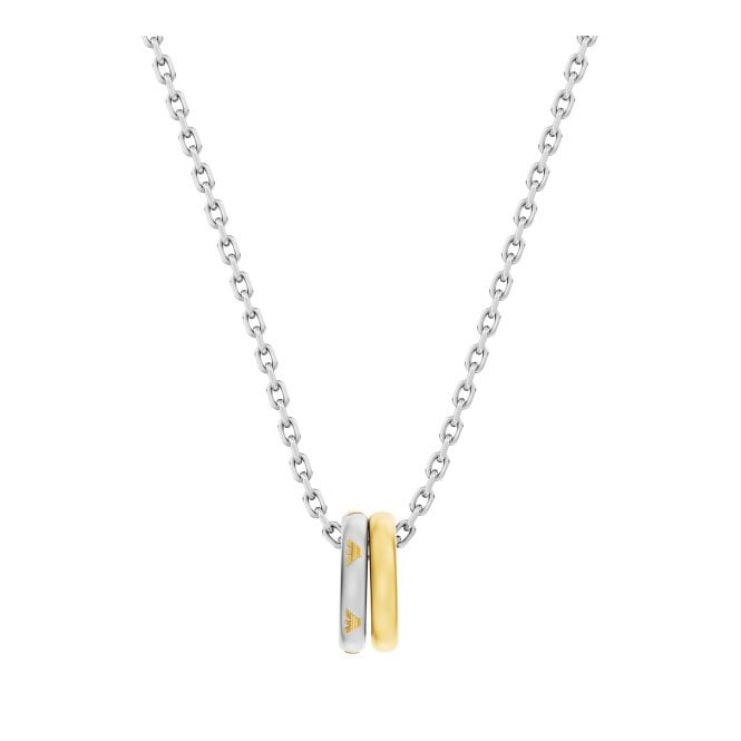Men's Two Tone Eagle Logo Necklace