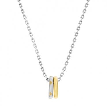 Men's Two Tone Eagle Logo Necklace