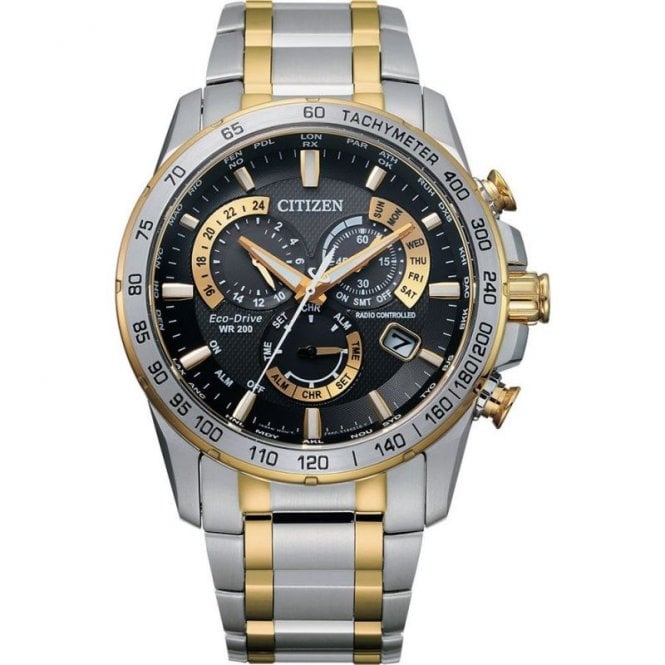 Men's Two Tone Radio Controlled Eco-Drive Watch