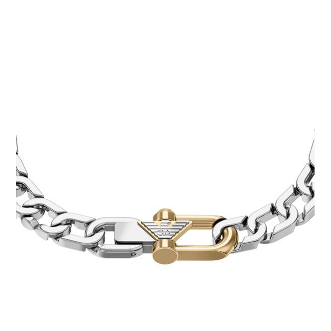Men's Two Tone Signature Logo Bracelet