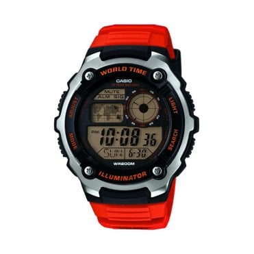 Men's World Time Digital Watch