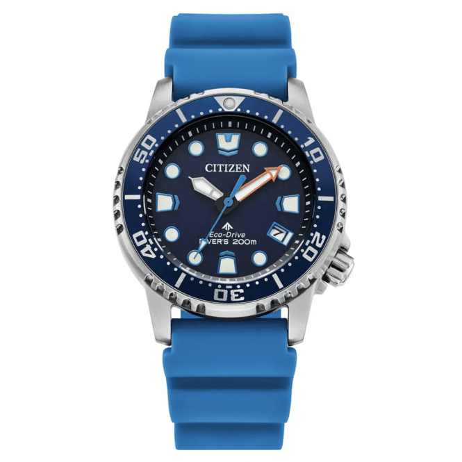 Mid-Size Blue Rubber Promaster Diver Eco-Drive Watch