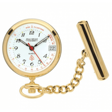 Nurse Open Face Gold Plated Pendant Watch 