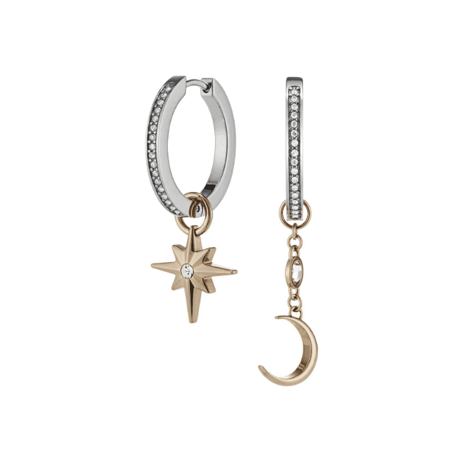 Signature Celestial Star & Moon Huggie Earrings 