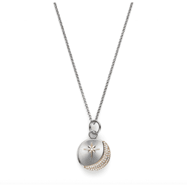 Signature Celestial Star & Moon Pendant Necklace
