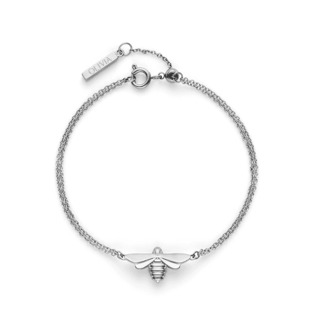 Signature Honey Bee Silver Tone Bracelet 