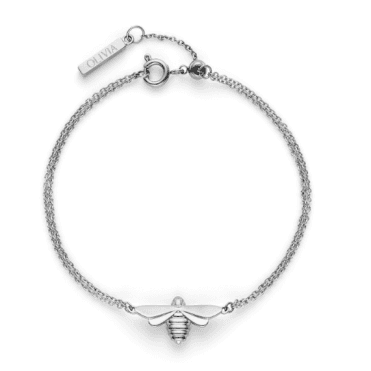 Signature Honey Bee Silver Tone Bracelet 
