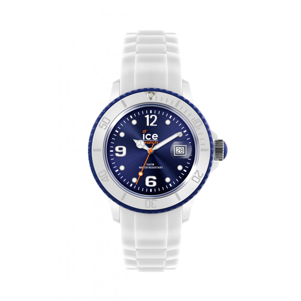 *BRAND NEW* ICE Quartz Sili Collection White/Blue Dial Wmns Watch‎ SI.WB.S.S.11 GUESS Ladies Ice Blue Silver Tone Analog Watch with  main image 2
