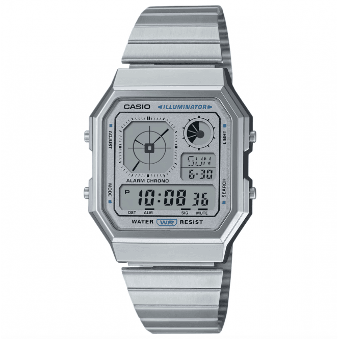 Stainless Steel Vintage Digital Watch