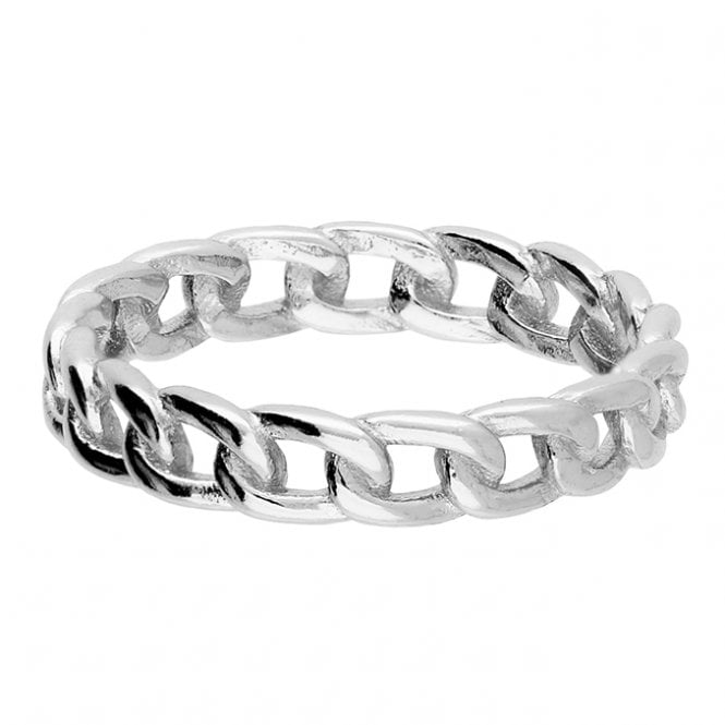 Sterling Silver Ring Chain Link Band