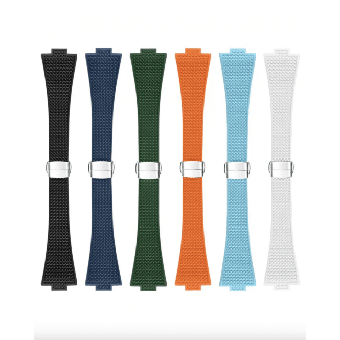Tissot PRX 40mm Compatible FKM Rubber Deployant Clasp Watch Strap
