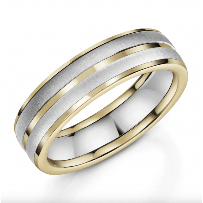 Titanium & 9ct Gold 6mm Wedding Ring