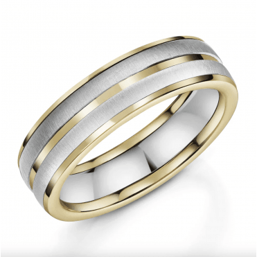 Titanium & 9ct Gold 6mm Wedding Ring