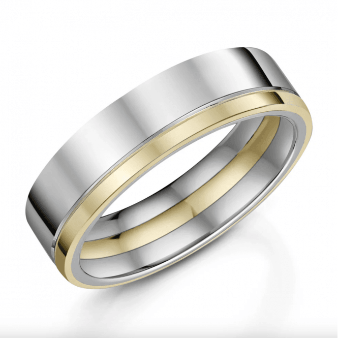 Titanium & 9ct Gold 6mm Wedding Ring