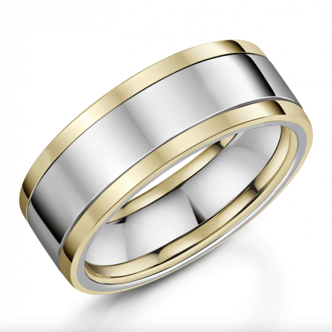 Titanium & 9ct Gold 8mm Wedding Ring