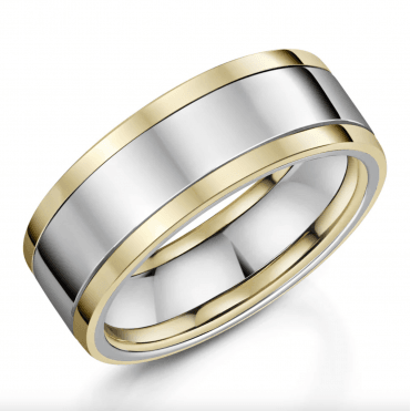Titanium & 9ct Gold 8mm Wedding Ring