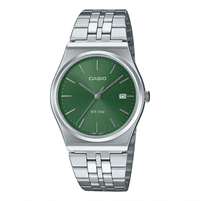 Vintage Stainless Steel Green Watch