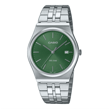 Vintage Stainless Steel Green Watch