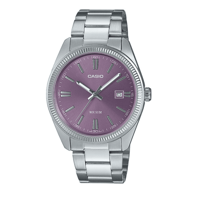 Vintage Stainless Steel Purple Watch
