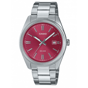 Vintage Stainless Steel Red Watch
